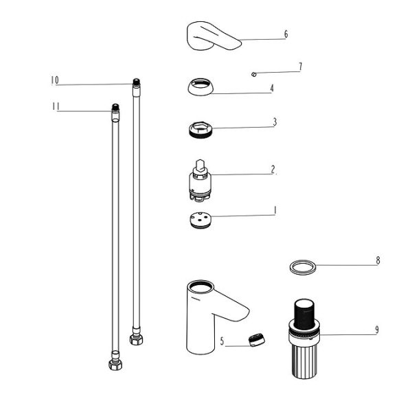VitrA Tyde Single Lever Basin Mixer   Chrome - Image 3