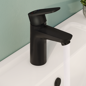 VitrA Flow Soft Round Standard Basin Mixer   Matt Black