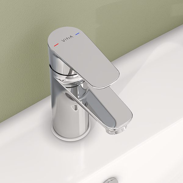 VitrA Flow Soft Round Standard Basin Mixer   Chrome - Image 5