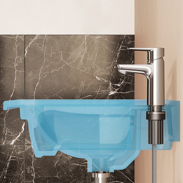 VitrA Flow Soft Round Standard Basin Mixer   Chrome - Image 2
