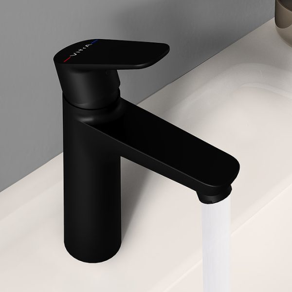 VitrA Flow Soft Large Basin Mixer   Matt Black - Image 3