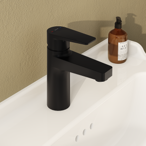 VitrA Flow Square Standard Basin Mixer   Matt Black
