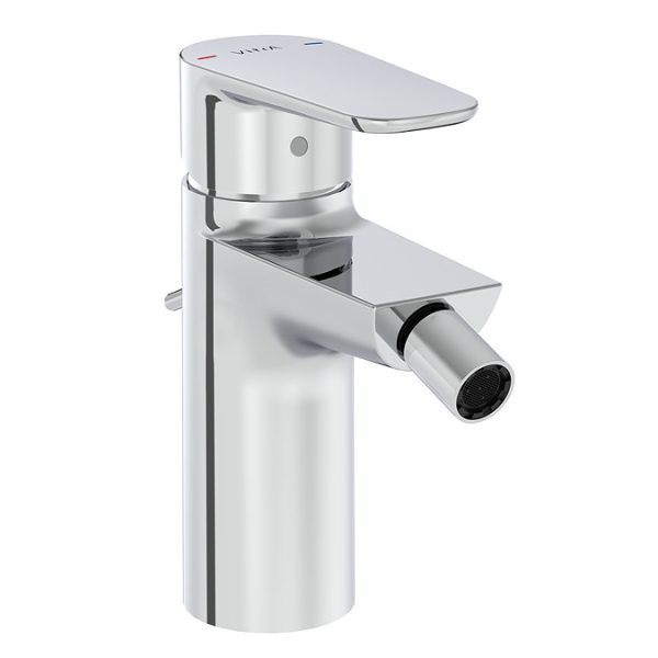 VitrA Flow Soft Bidet Mixer with Pop up Waste   Chrome - Image 3