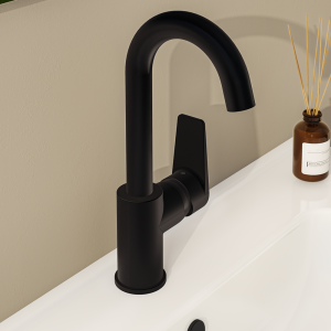 VitrA Flow Square Swivel Basin Mixer   Matt Black