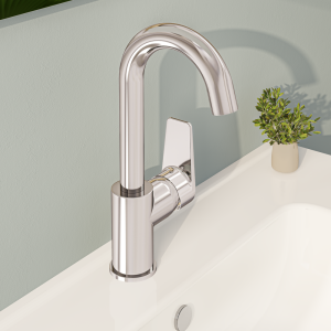 VitrA Flow Square Swivel Basin Mixer   Chrome