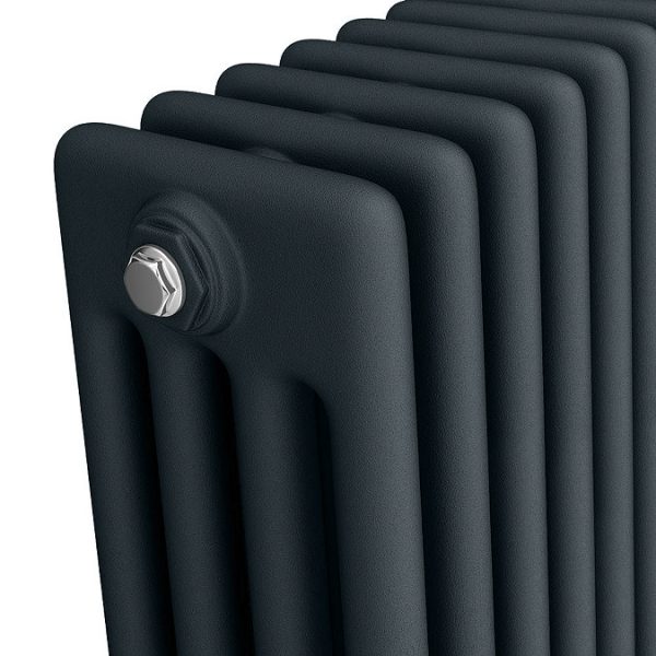 Keswick 600 x 1010mm Cast Iron Style Traditional 4 Column Anthracite Radiator - Image 5