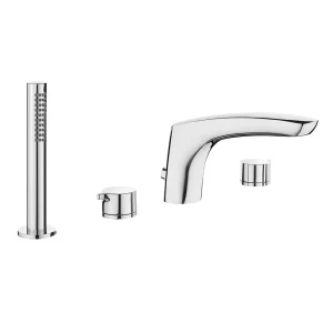Roca Insignia 4 Hole Bath Shower Mixer with Kit   Chrome