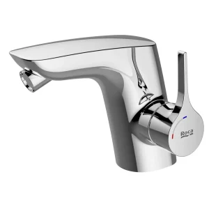 Roca Insignia Cold Start Bidet Mixer with Pop up Waste   Chrome