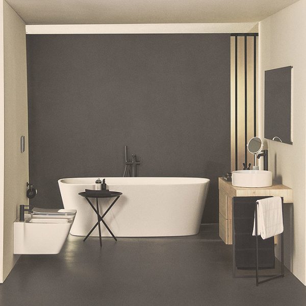 Ideal Standard Silk Black Tonic II Freestanding Bath Shower Mixer - Image 2
