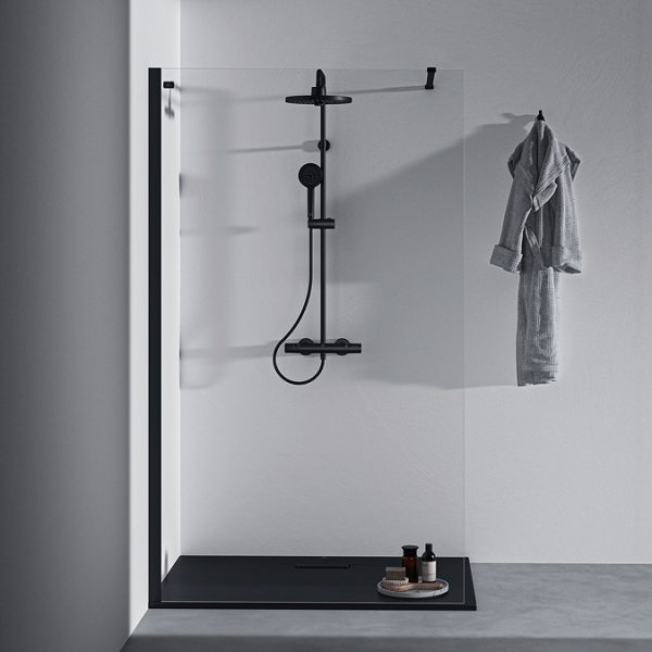 Ideal Standard Ceratherm T25+ Exposed Thermostatic Shower System Silk Black - Image 3