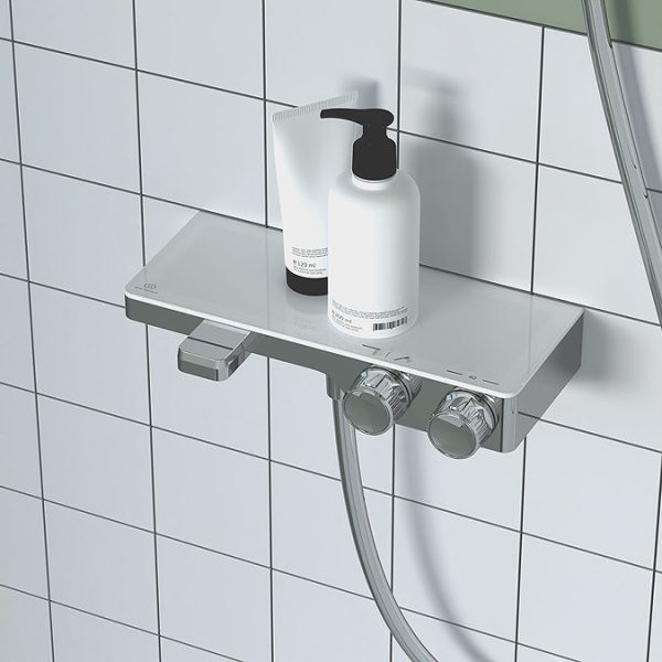 Ideal Standard Ceratherm S200 Exposed Thermostatic Wall Mounted Shelf Bath Shower Mixer - Image 5