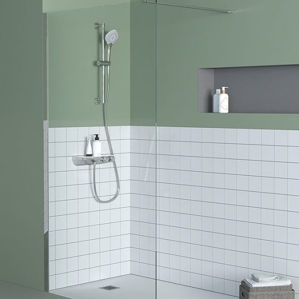 Ideal Standard Ceratherm S200 Exposed Thermostatic Wall Mounted Shelf Bath Shower Mixer - Image 2