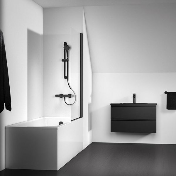 Ideal Standard Silk Black Ceratherm T25 Exposed Thermostatic Shower System - Image 2