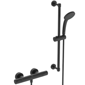 Ideal Standard Silk Black Ceratherm T25 Exposed Thermostatic Shower System