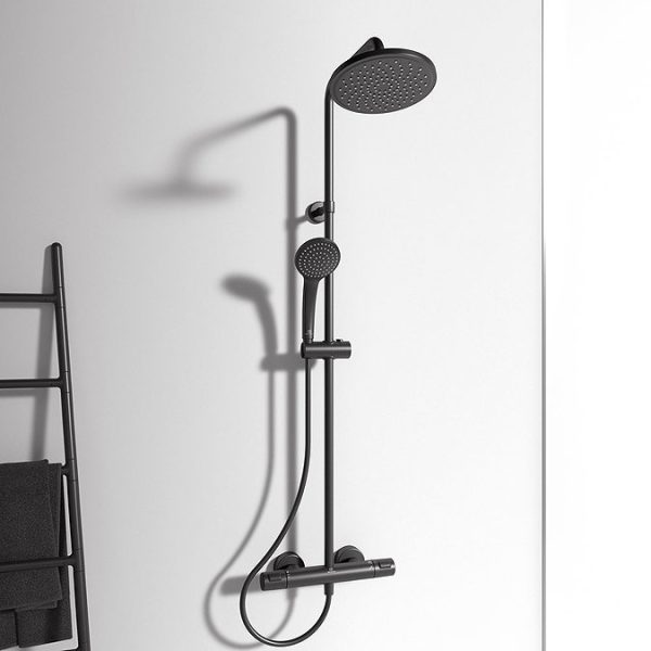 Ideal Standard Silk Black Ceratherm T25 Exposed Thermostatic Shower System - Image 11