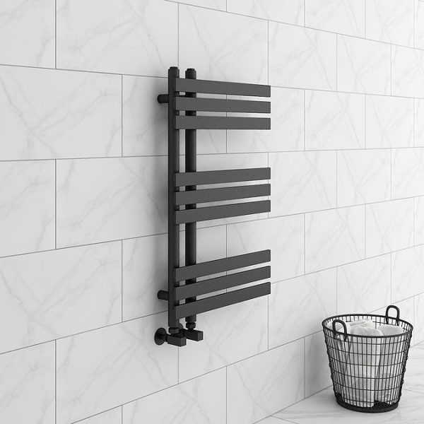 Arezzo Anthracite 800 x 500mm 9 Bars Designer Heated Towel Rail - Image 3