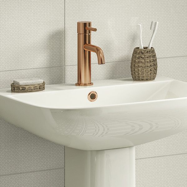 Arezzo Round Brushed Bronze Basin Mono Mixer Tap - Image 3