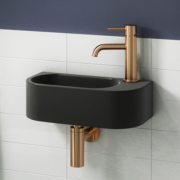 Arezzo Round Brushed Bronze Basin Mono Mixer Tap - Image 2