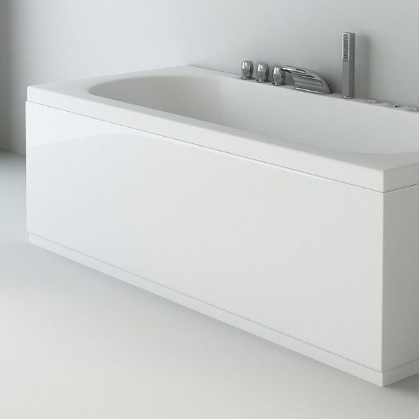 AquaSure Square Single Ended Bath + Waterproof Front Panel - Image 4