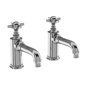 Arcade Basin Pillar Taps with Tap Handles   Chrome