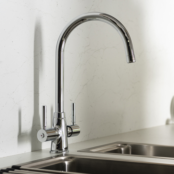 Abode Rochelle Dual Lever Kitchen Mixer Tap   Chrome