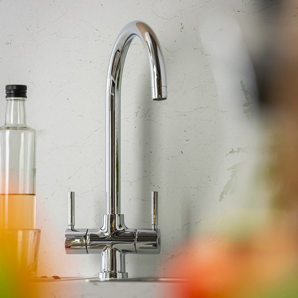 Abode Rochelle Dual Lever Kitchen Mixer Tap   Chrome - Image 4