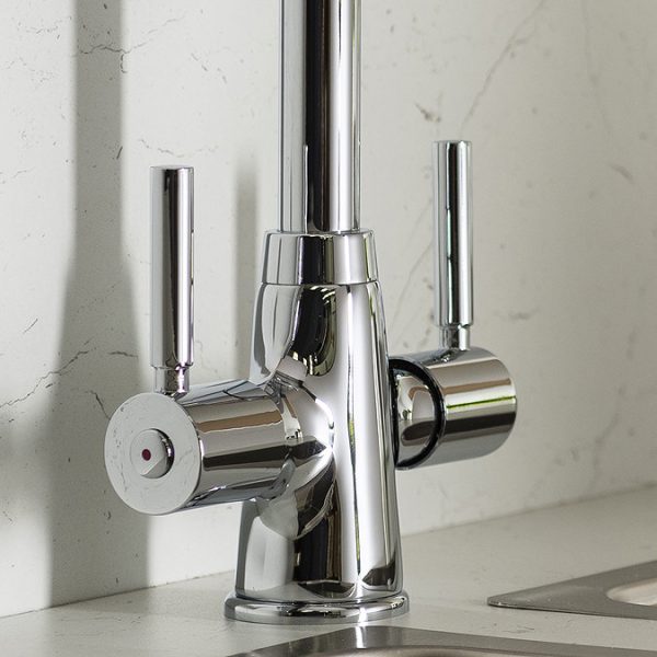 Abode Rochelle Dual Lever Kitchen Mixer Tap   Chrome - Image 2