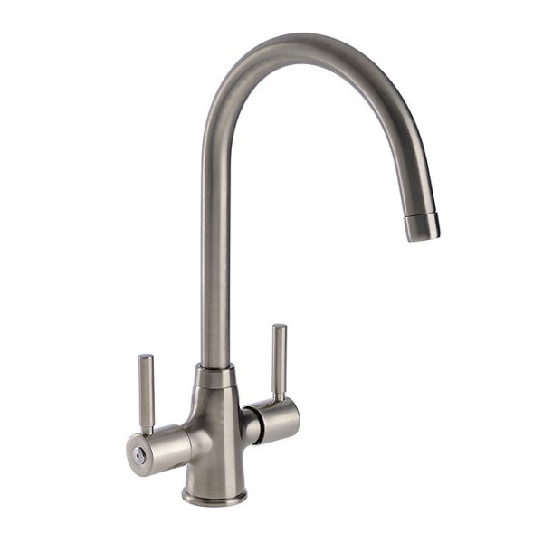 Abode Rochelle Dual Lever Kitchen Mixer Tap   Brushed Nickel - Image 2