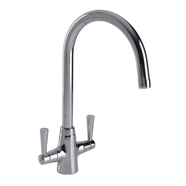 Abode Stamford Dual Lever Kitchen Mixer Tap   Chrome - Image 2