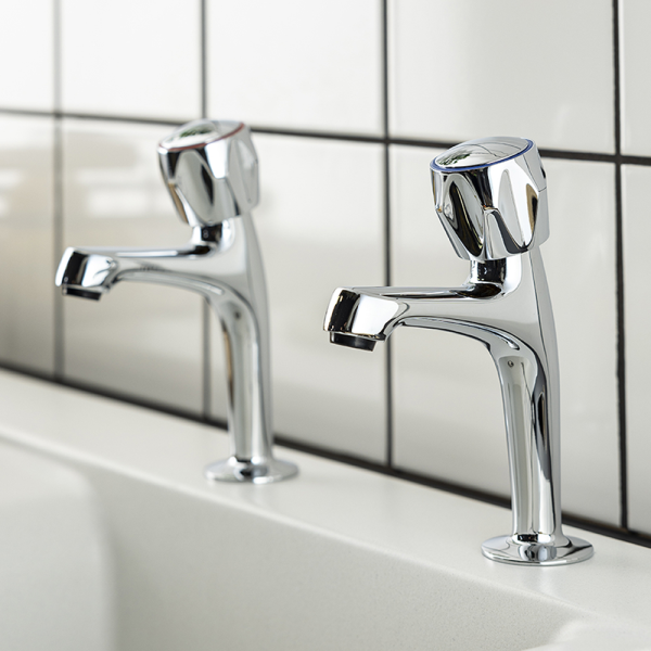 Abode Kitchen Pillar Taps (Pair)   Chrome