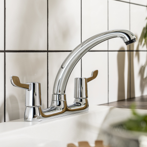 Abode Kitchen Lever Deck Mixer Tap   Chrome