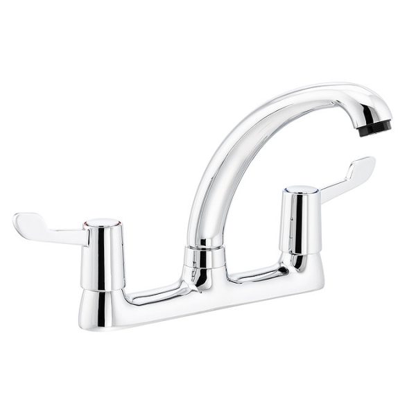 Abode Kitchen Lever Deck Mixer Tap   Chrome - Image 2