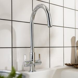 Abode Neo Dual Lever Kitchen Mixer Tap   Chrome