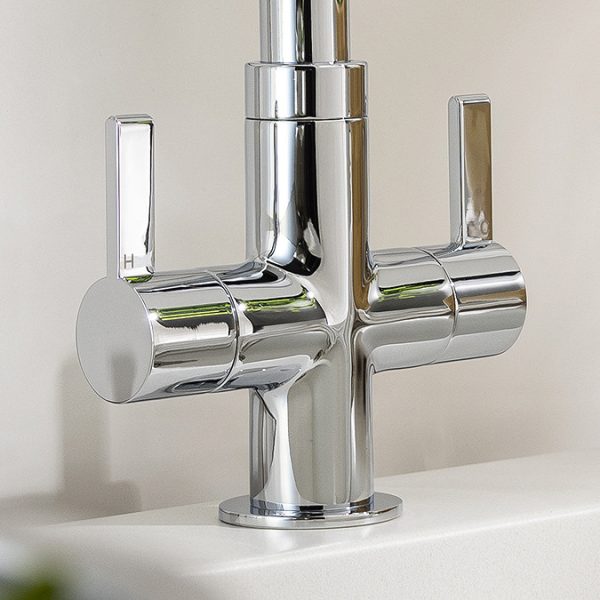 Abode Neo Dual Lever Kitchen Mixer Tap   Chrome - Image 3