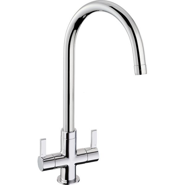 Abode Neo Dual Lever Kitchen Mixer Tap   Chrome - Image 2
