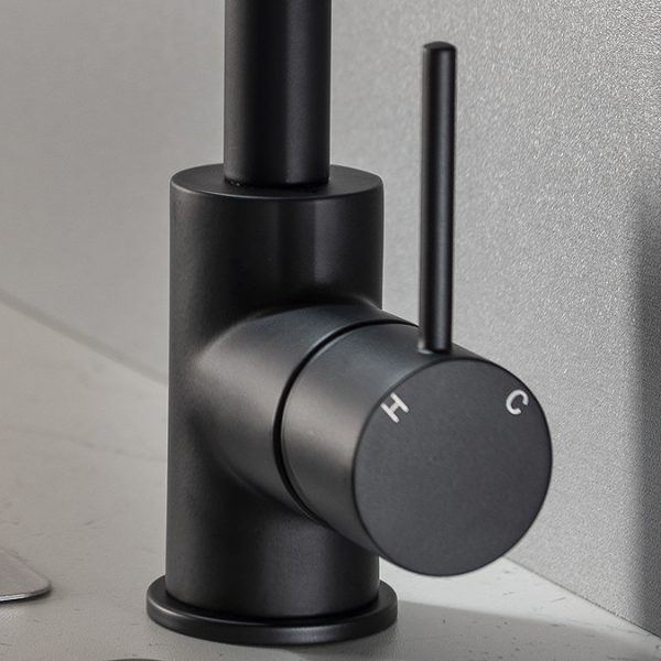Abode Vigour Single Lever Kitchen Mixer Tap   Matt Black - Image 6