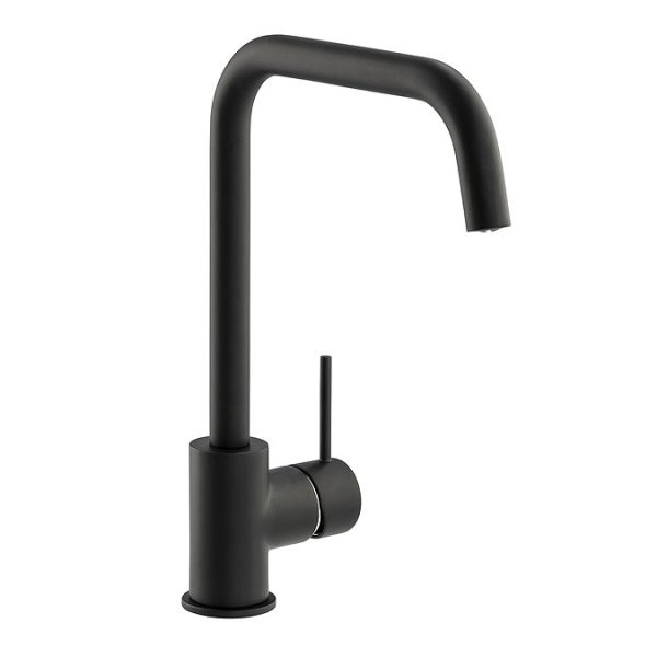 Abode Vigour Single Lever Kitchen Mixer Tap   Matt Black - Image 2
