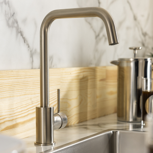 Abode Vigour Single Lever Kitchen Mixer Tap   Brushed Nickel
