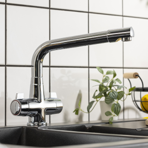 Abode Turina Quarter Turn Kitchen Mixer Tap   Chrome
