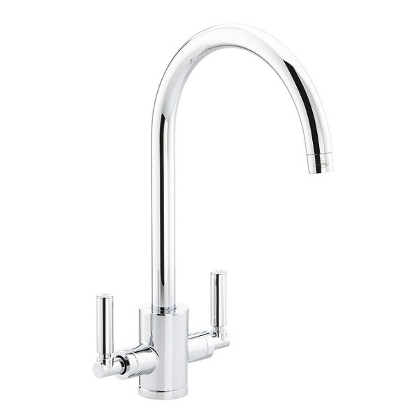 Abode Brolle Dual Lever kitchen Mixer Tap   Chrome - Image 2