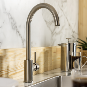 Abode Nico Single Lever Kitchen Mixer Tap   Brushed Nickel