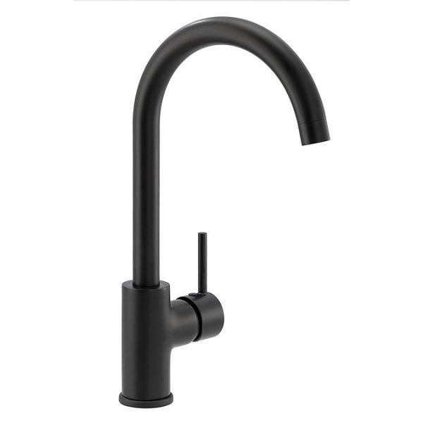 Abode Nico Single Lever Kitchen Mixer Tap   Matt Black - Image 2