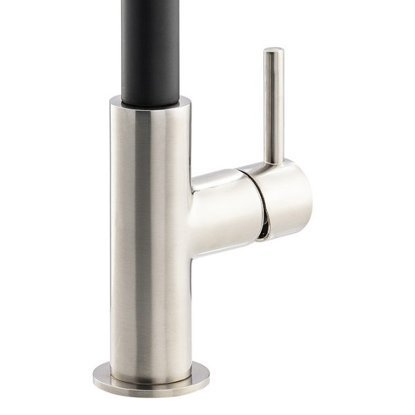 Abode Valida Professional Single Lever Kitchen Mixer Tap with Pull Out Hose   Brushed Nickel/Matt Black - Image 2