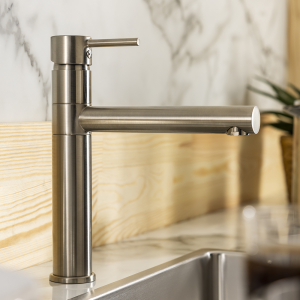 Abode Tower Single Lever Kitchen Mixer Tap   Brushed Nickel