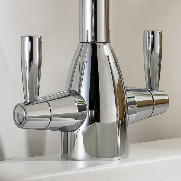 Abode Zermat Dual Lever Kitchen Mixer Tap   Chrome - Image 3