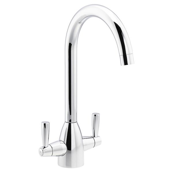 Abode Zermat Dual Lever Kitchen Mixer Tap   Chrome - Image 2