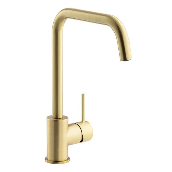 Abode Vigour Single Lever Kitchen Mixer Tap   Brushed Brass - Image 2