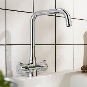 Abode Crescendo Quad Dual Lever Kitchen Mixer Tap   Chrome