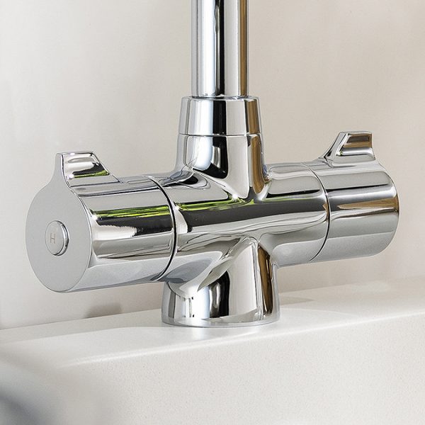 Abode Crescendo Quad Dual Lever Kitchen Mixer Tap   Chrome - Image 3