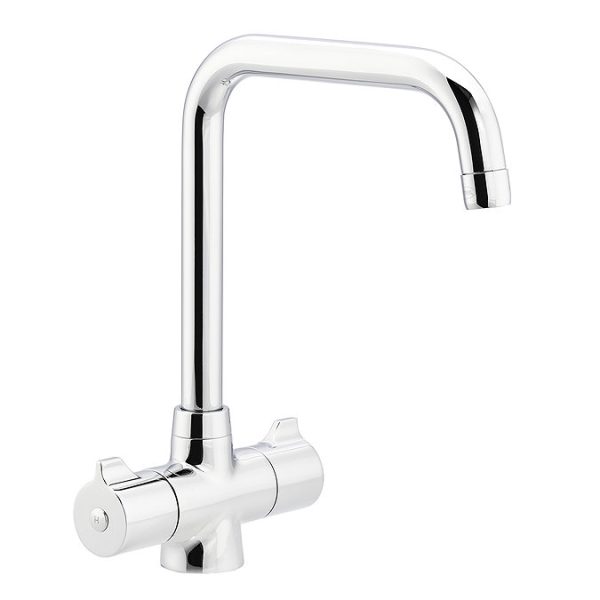 Abode Crescendo Quad Dual Lever Kitchen Mixer Tap   Chrome - Image 2